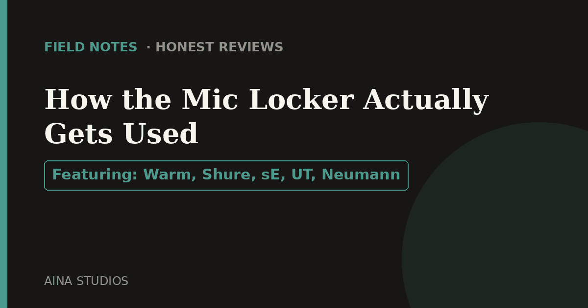 How the Mic Locker Actually Gets Used