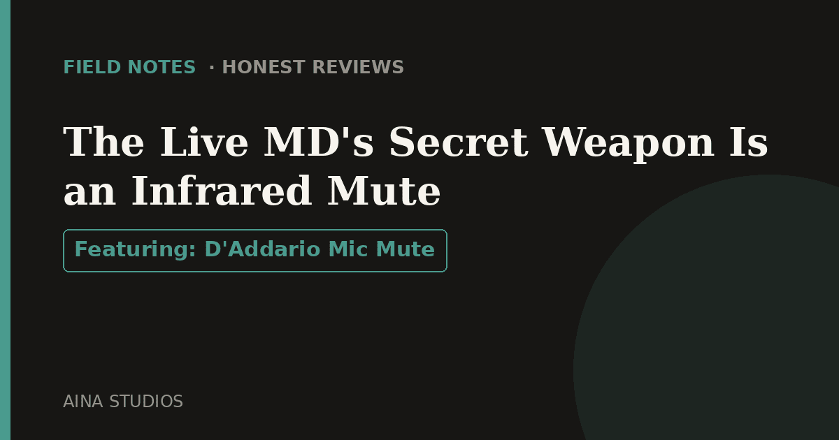 The Live MD’s Secret Weapon Is an Infrared Mic Mute