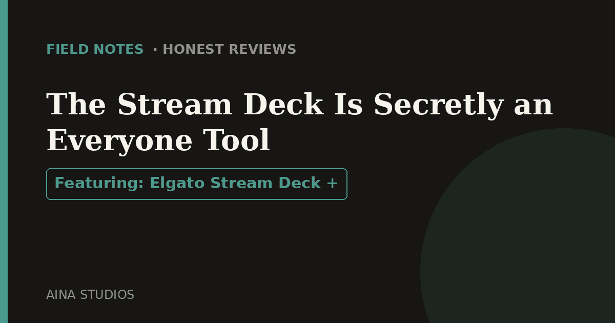 The Stream Deck Is Secretly an Everyone Tool — Drummers Included