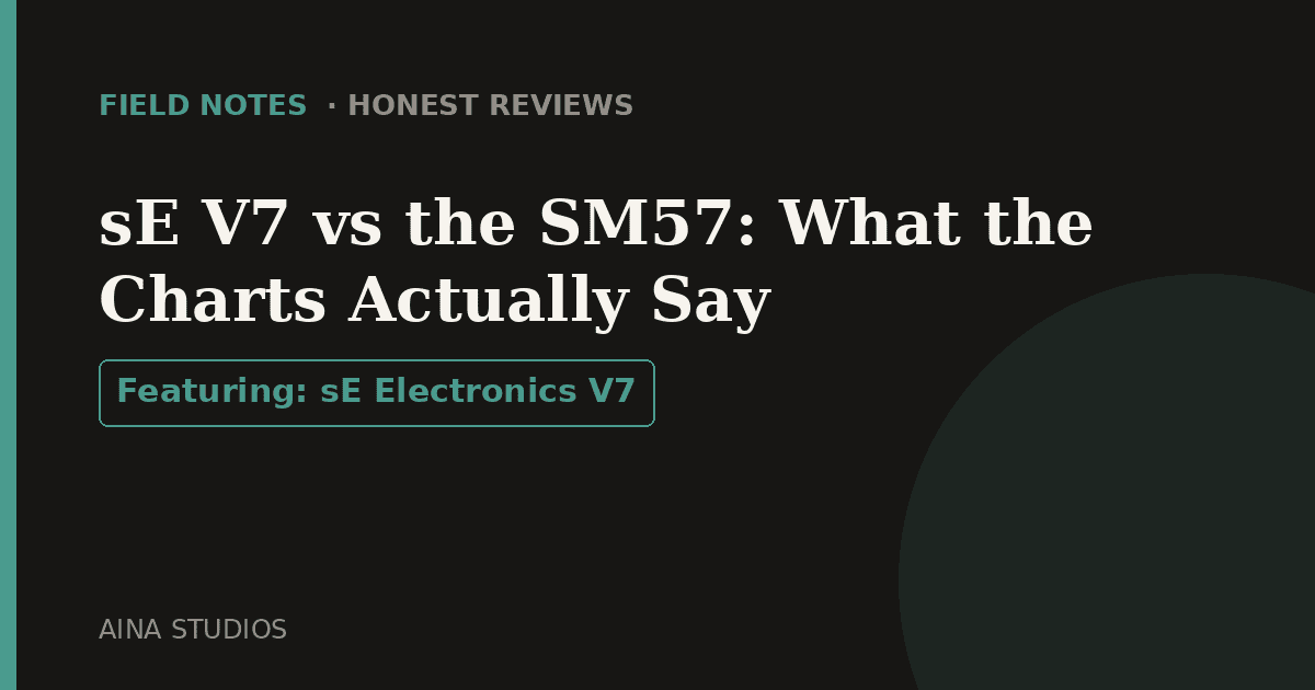 sE V7 vs the SM57: What the Charts Actually Say